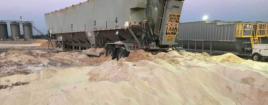 Transloading frac sand