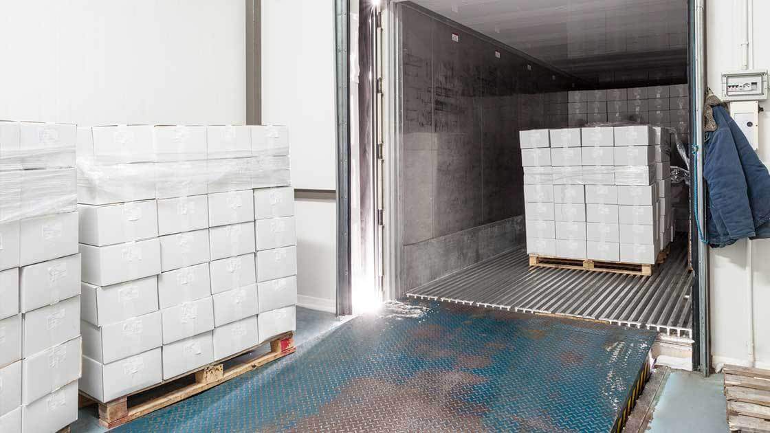 open reefer van with waiting load
